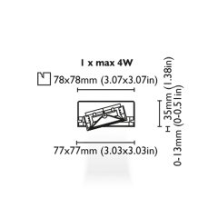 Multi Spot Aydınlatma Anafi 1 H35 4W Siyah Driver Entegre