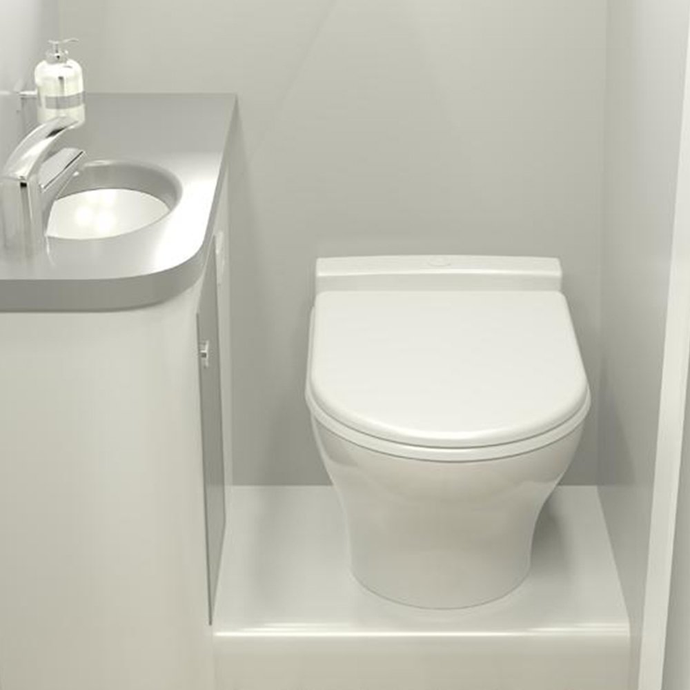 Sanimarin Exclusive Short Comfort Alçak Taş Tuvalet 12V Manüel Ayarlı Elektrikli Kumanda