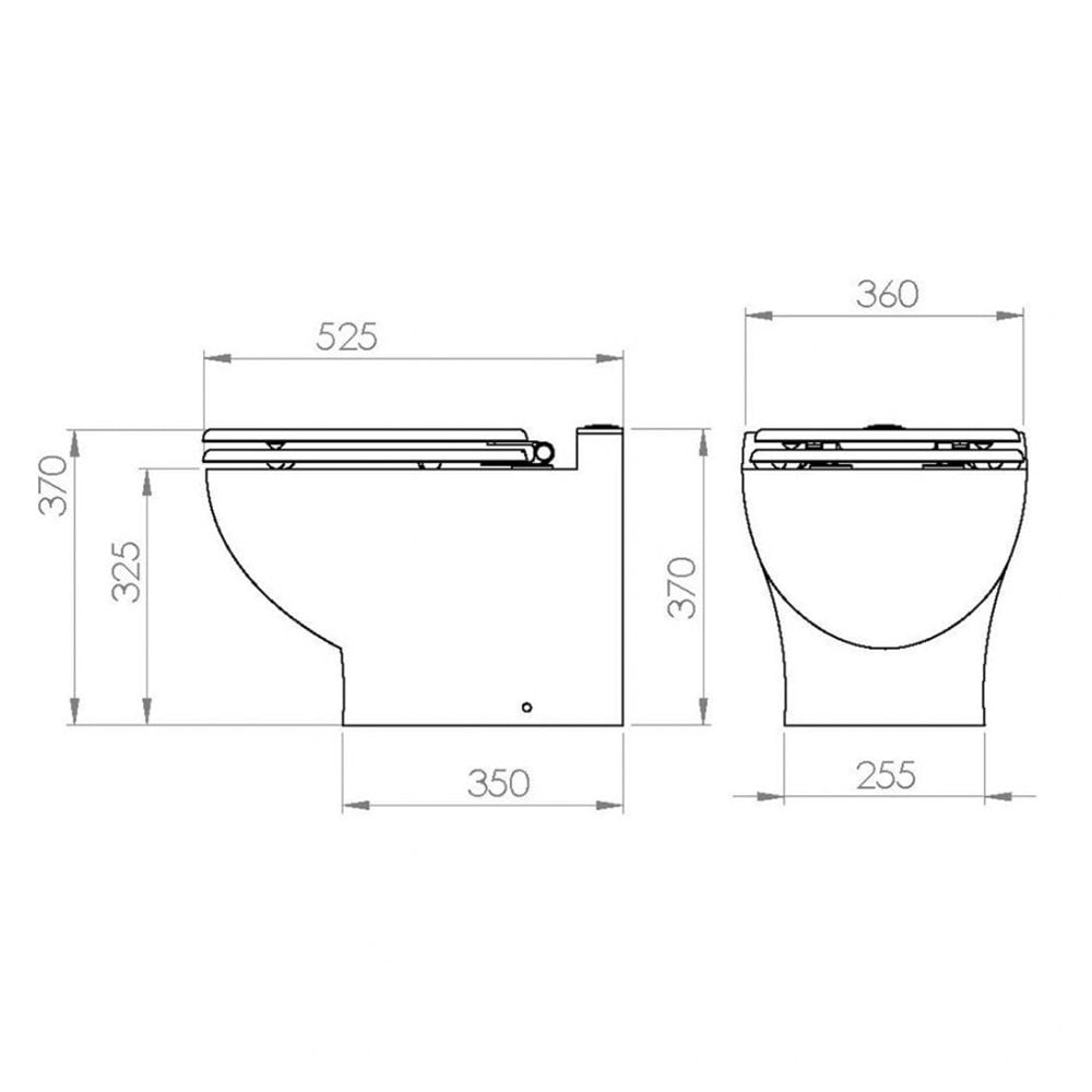 Sanimarin Exclusive Short Comfort Alçak Taş Tuvalet 24V Manüel Ayarlı Elektrikli Kumanda