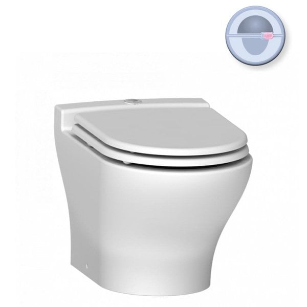 Sanimarin Exclusive Short Comfort Luxe Alçak Taş Tuvalet 24V Otomatik Çift Kademeli Buton