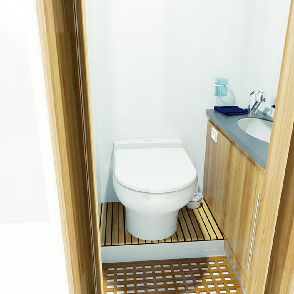 Sanimarin Exclusive Short Comfort Plus Alçak Taş Tuvalet 12V Pnomatik Kumanda Buton